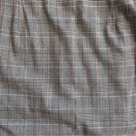 Vintage plaid wool skirt size 12 Harold's brown and gray midi skirt - Picture 4 of 5